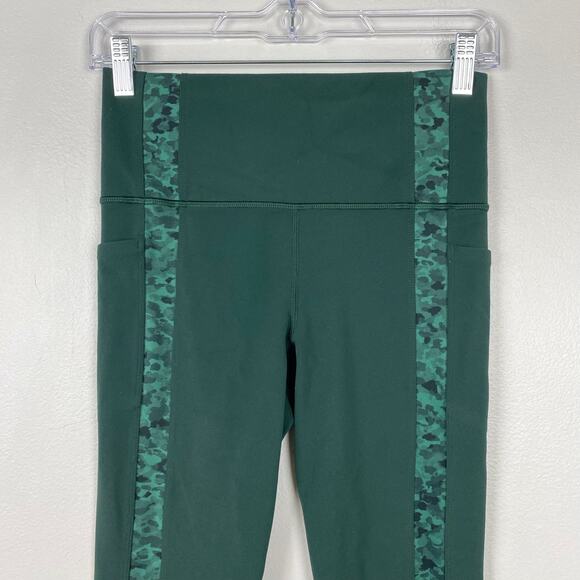 Athleta Salutation Stash‎ Pocket Serene 7/8 Tight Green Leggings High Rise Small - Picture 3 of 10